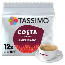 Tassimo Costa Americano & Coffee Pods 12x 108g