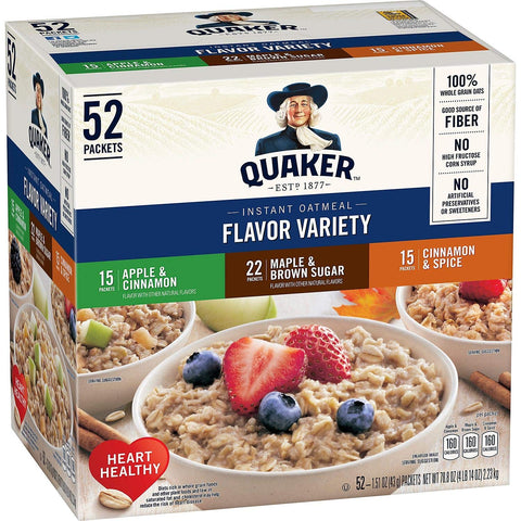 Quaker Oats Flavor Variety 52packs