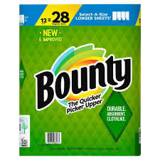 Bounty Kitchen Paper White Towel 12=28rolls