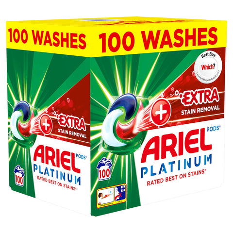 Ariel Platinum Plus 100pods Stain Removal 100 washes