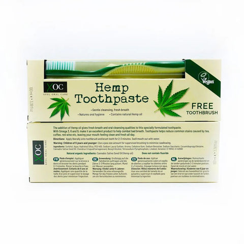 XOC Hemp Toothpaste With Free Brush 100ml