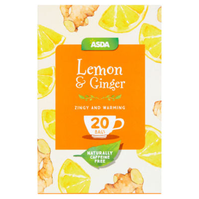 ASDA Lemon & Ginger 20 Tea bags