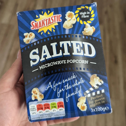 Snaktastic Salted Popcorn 3 x100g