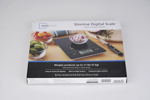 Mainstays Slimline Digital Scale(21cm x16cm x19cm)