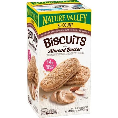 Nature Valley Biscuits With Almond Butter 30count