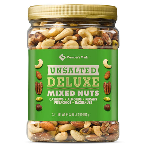 Member’s Mark Unsalted Deluxe Mixed Nuts 34 oz