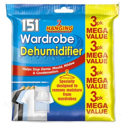 Hanging Wardrobe Dehumidifier 3pack