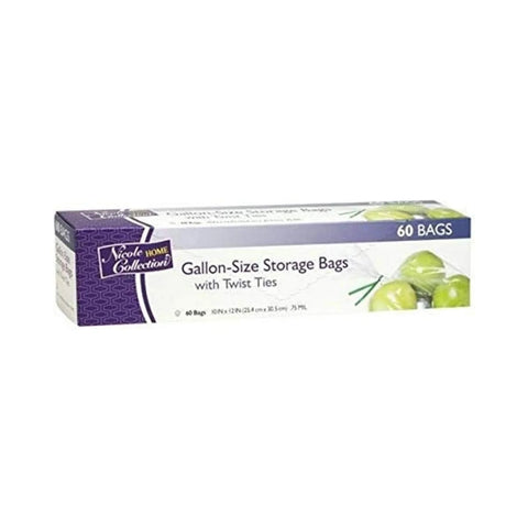 Nicole Collection Gallon Size Storage Bags 35count