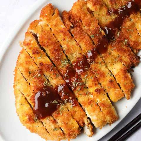 Tonkatsu Chicken (Japanese Breaded Fried Cutlet)