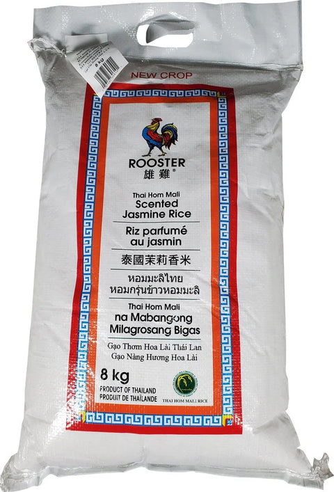 Rooster Thai Ham Mali Scented Jasmine  Rice 8kg