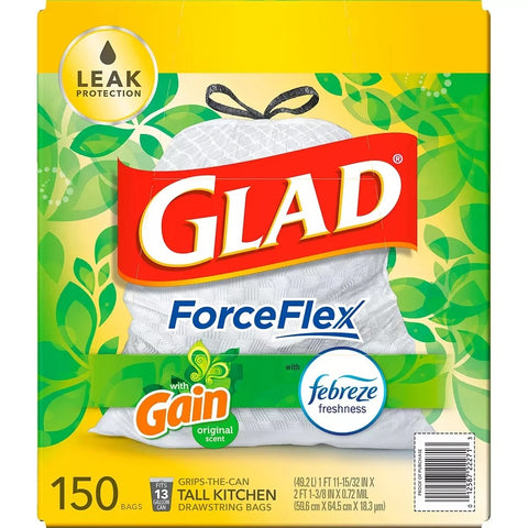 Glad Forceflex Trash Bag 150pieces