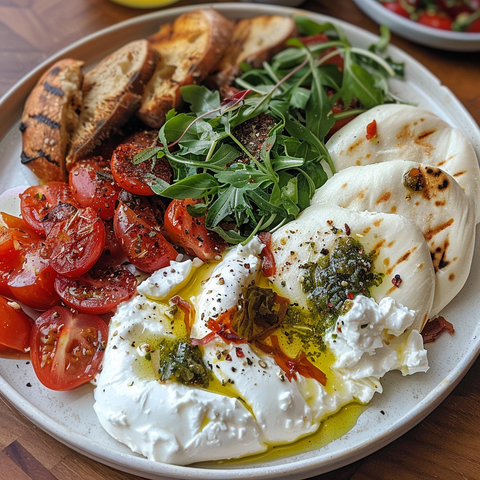 Burrata Platter - Crudo & Focaccia