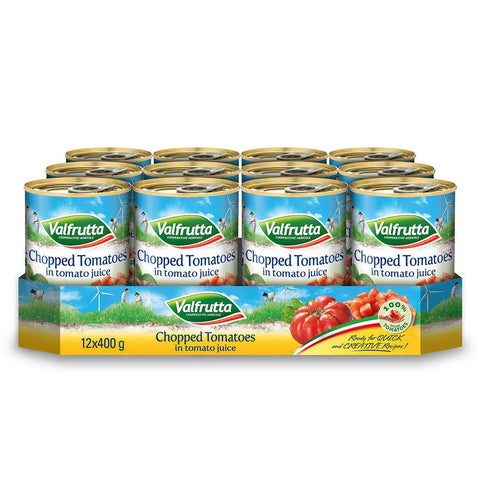 Valfrutta Chopped Tomatoes 12 x400g