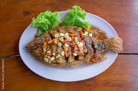 Fried Fish With Chilli Sauce / Pla Rad Pik