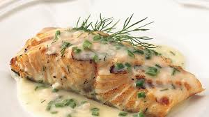 Grilled Norwegian Salmon In Lemon Butter Sauce(200g Skin On)