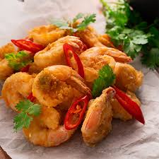 Deep Fried King Prawns In Garlic (2Pc-with shell)