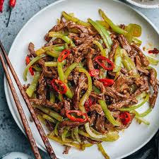 Shredded Beef Sauce With Green Pepper & Onion