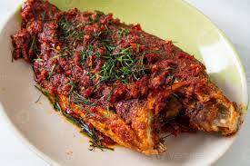 Fried Whole Fish In Brown Chilli Sauce