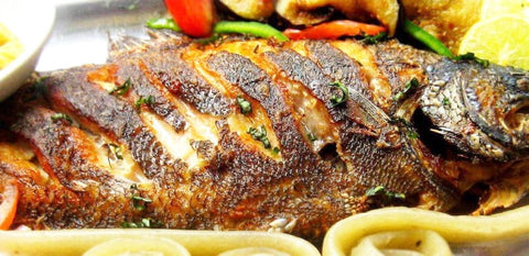 Poisson Braise(Charcoal Grilled Tilapia)